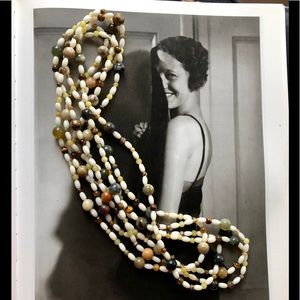 Beautiful mixed stone/coral long necklace vintage